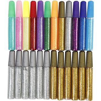 Pegamento con purpurina - 24x10 ml