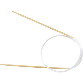 Aguja circular de bambú.