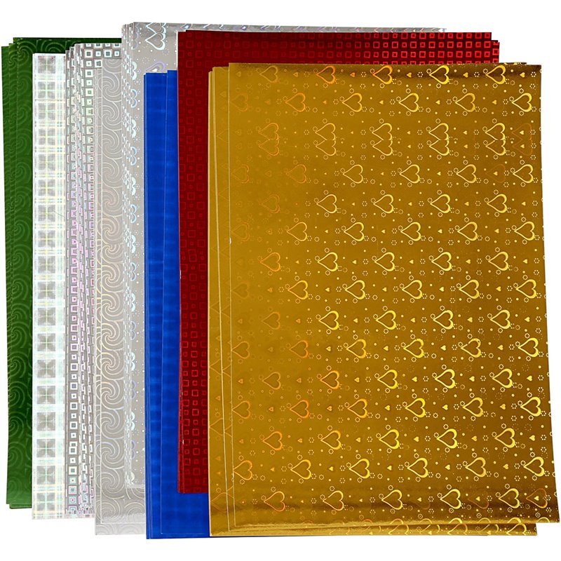Papel holográfico - 80 hojas stdas