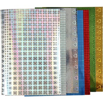 Papel holográfico - 80 hojas stdas