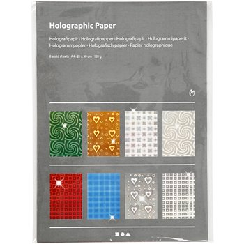 Papel holográfico - 80 hojas stdas