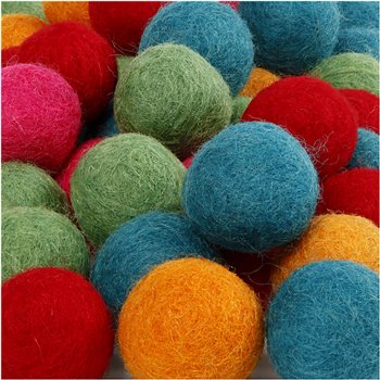 Bolitas de fieltro - 64 unidades