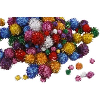 Pompones brillantes - 400 gr