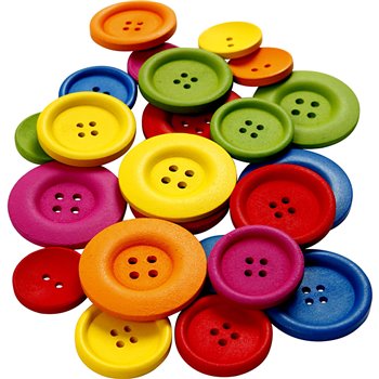 Botones de madera - 144 unidades