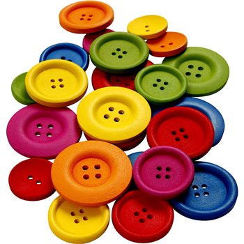 Botones de madera - 144 unidades