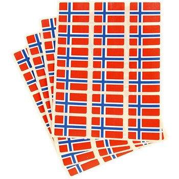 Banderas pegatinas - 72 unidades