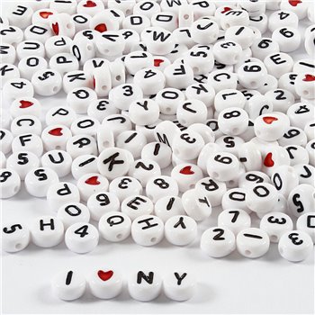 Cuentas de letras - 200 gr