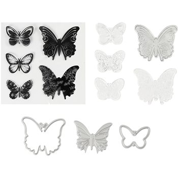 Sellos transparentes, grabado en relieve y troqueles - 1 paquetes