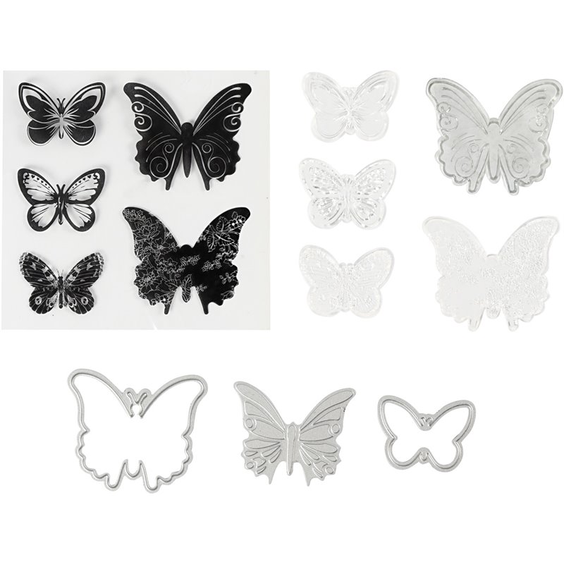 Sellos transparentes, grabado en relieve y troqueles - 1 paquetes Sellos transparentes, grabado en relieve y troqueles - 1 paquetes