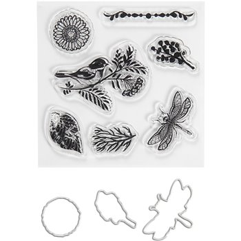 Sellos transparentes, grabado en relieve y troqueles - 1 paquetes