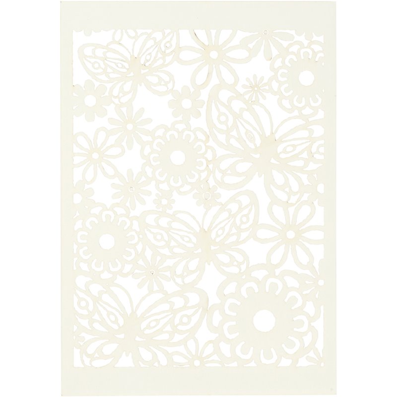 Cartulina con dibujos de encaje - 10 unidades