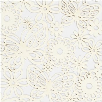 Cartulina con dibujos de encaje - 10 unidades