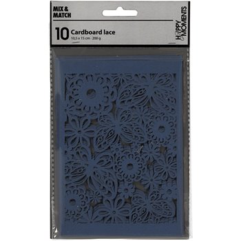 Cartulina con dibujos de encaje - 10 unidades