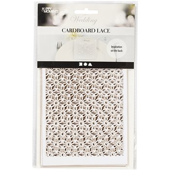 Cartulina con dibujos de encaje - 10 unidades