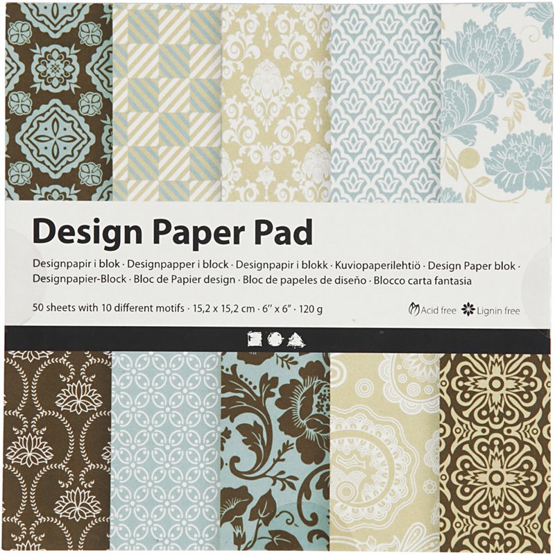 Bloc de papel de diseño - 50 hoja Bloc de papel de diseño - 50 hoja