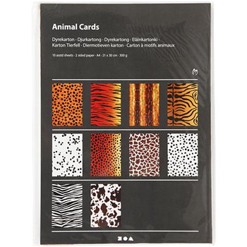 Cartulina Piel de animal - 10 hojas stdas
