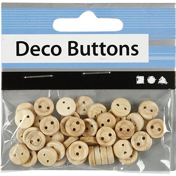 Botones de madera - 50 unidades