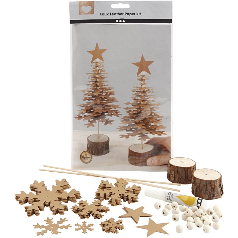 Árboles de Navidad de cuero sintético - 1 set