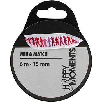 Cinta satinada con estampado - 6 m Cinta satinada con estampado - 6 m