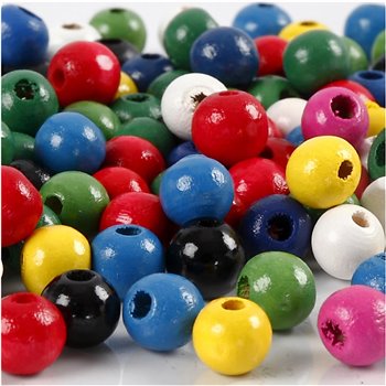 Surtido de cuentas de madera - 15 gr