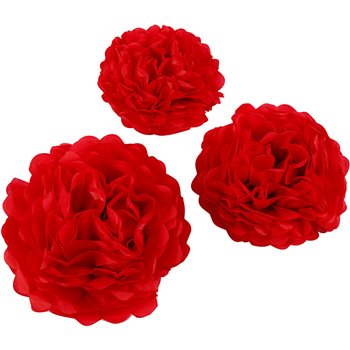 Pompones de seda - 3 unidades