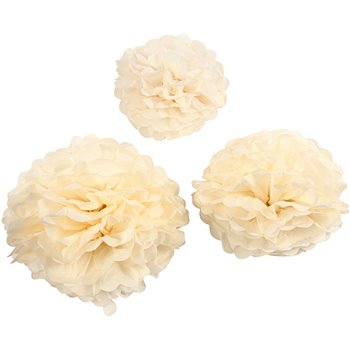 Pompones de seda - 3 unidades