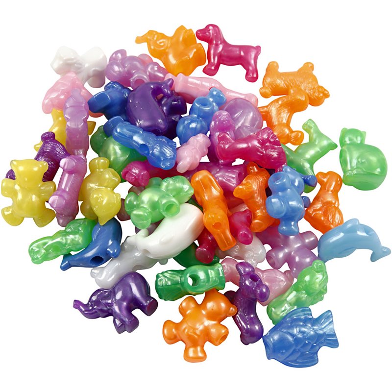 Cuentas de plástico con formas - 125 ml Cuentas de plástico con formas - 125 ml