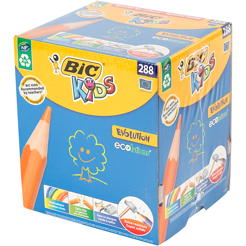 Lápices de colores Evolution BIC KIDS - 288 unidades