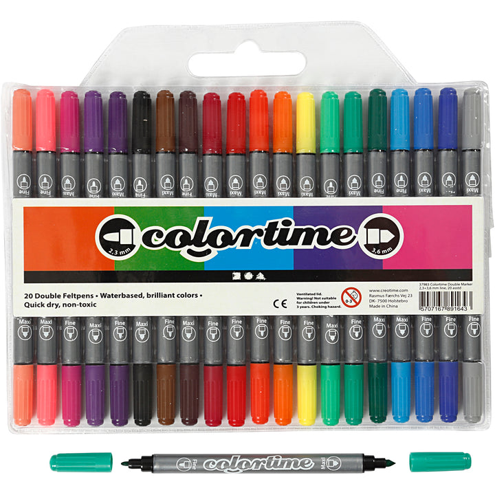 Rotuladores dobles Colortime - 20 unidades