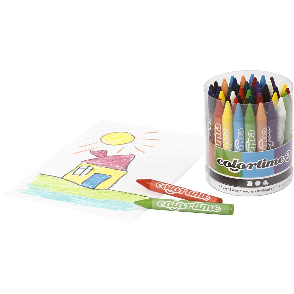 Lápices de cera ColorTime - 48 unidades