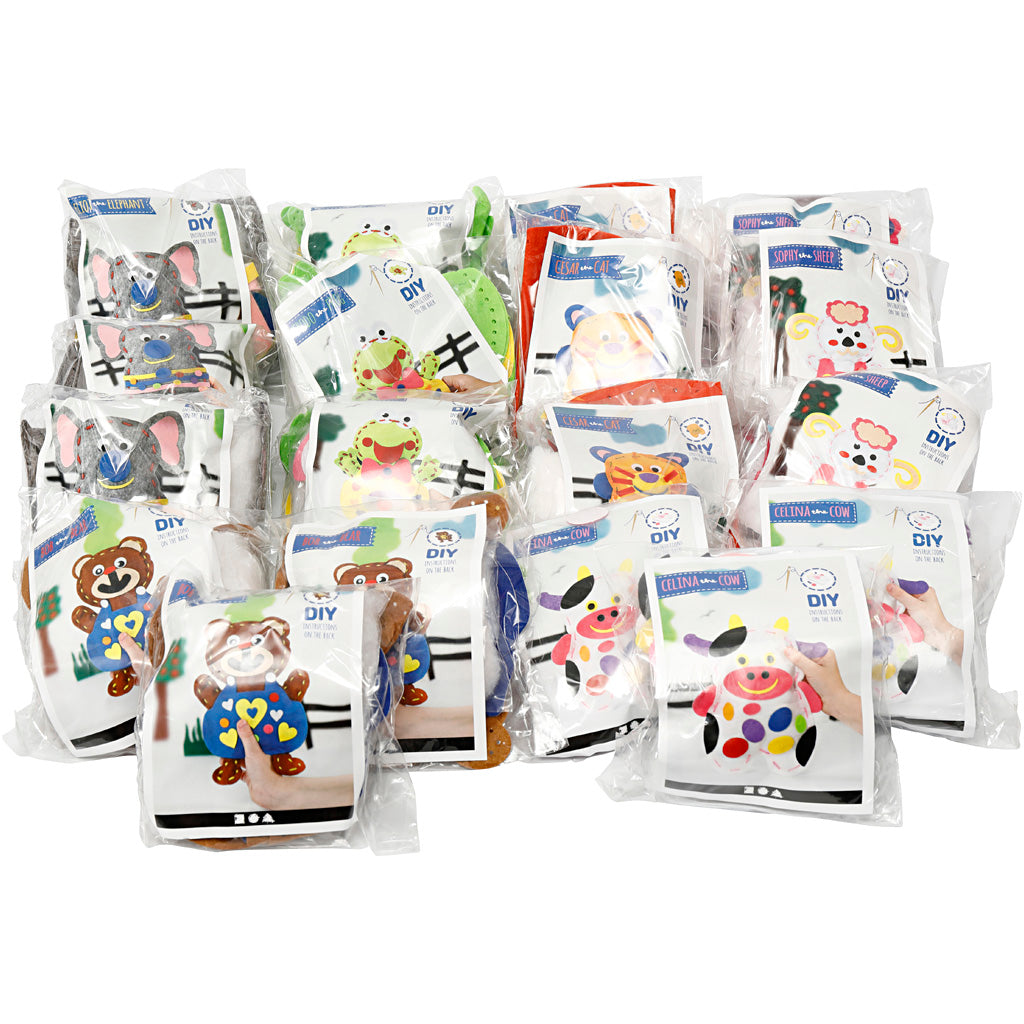 Funny Friends — kit de fieltro para 18 personajes
