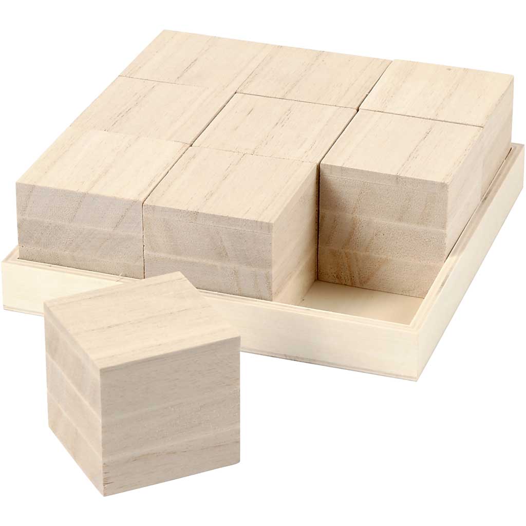 Cubos de madera - 9 unidades