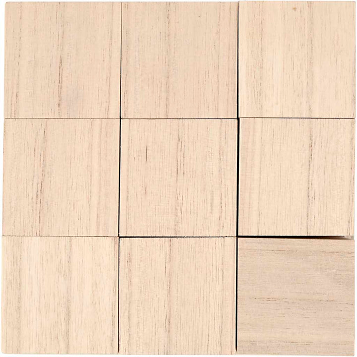 Cubos de madera - 9 unidades