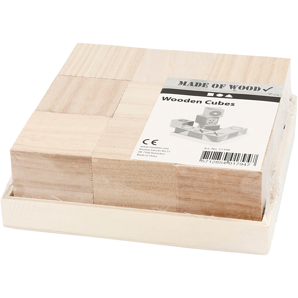 Cubos de madera - 9 unidades