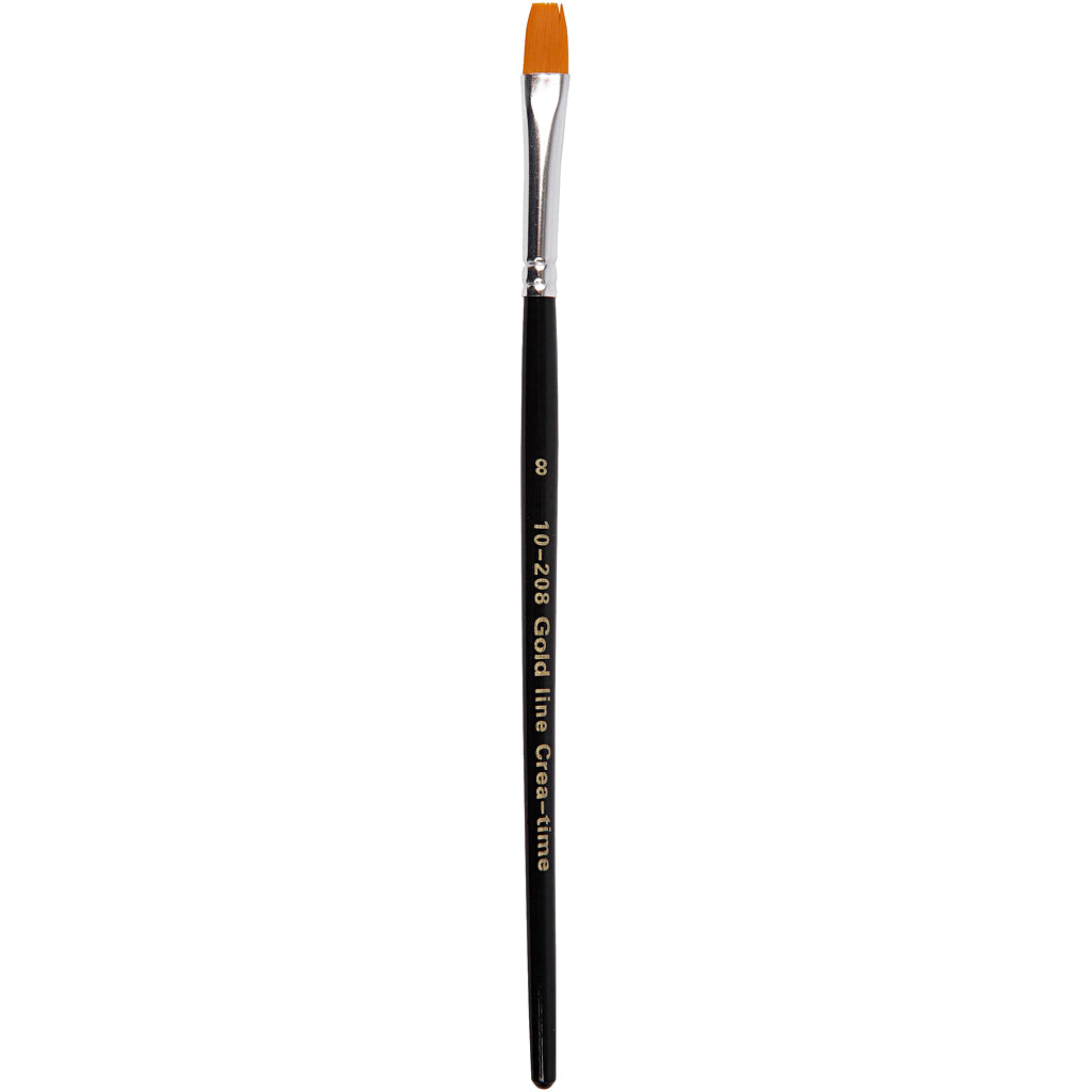 Pinceles de nylon planos n.º 8 — 12 ud