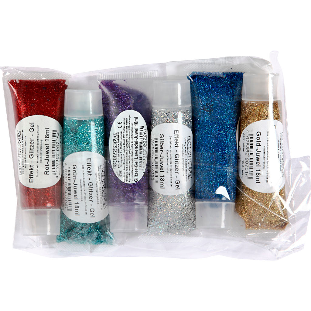 Gel de purpurina - 6x18 ml