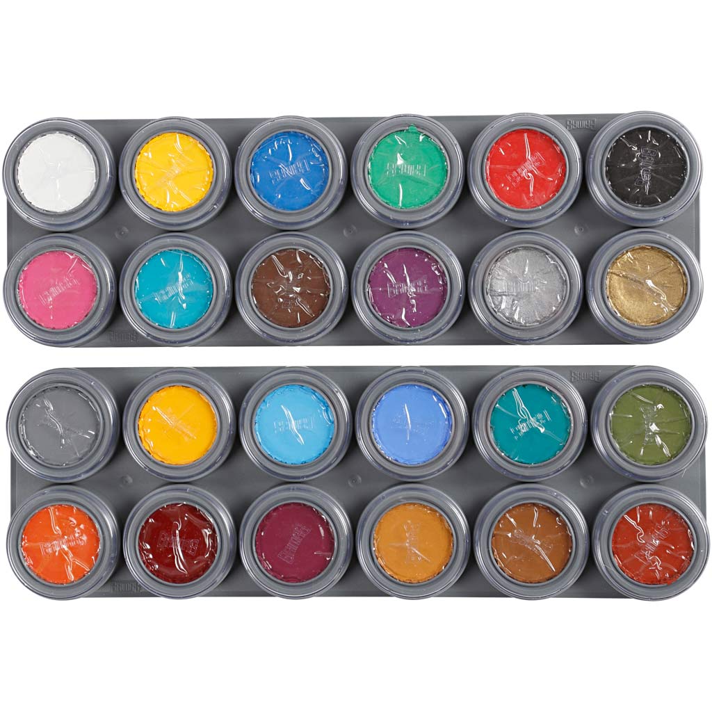 pintura facial en base a agua - 24x2,5 ml
