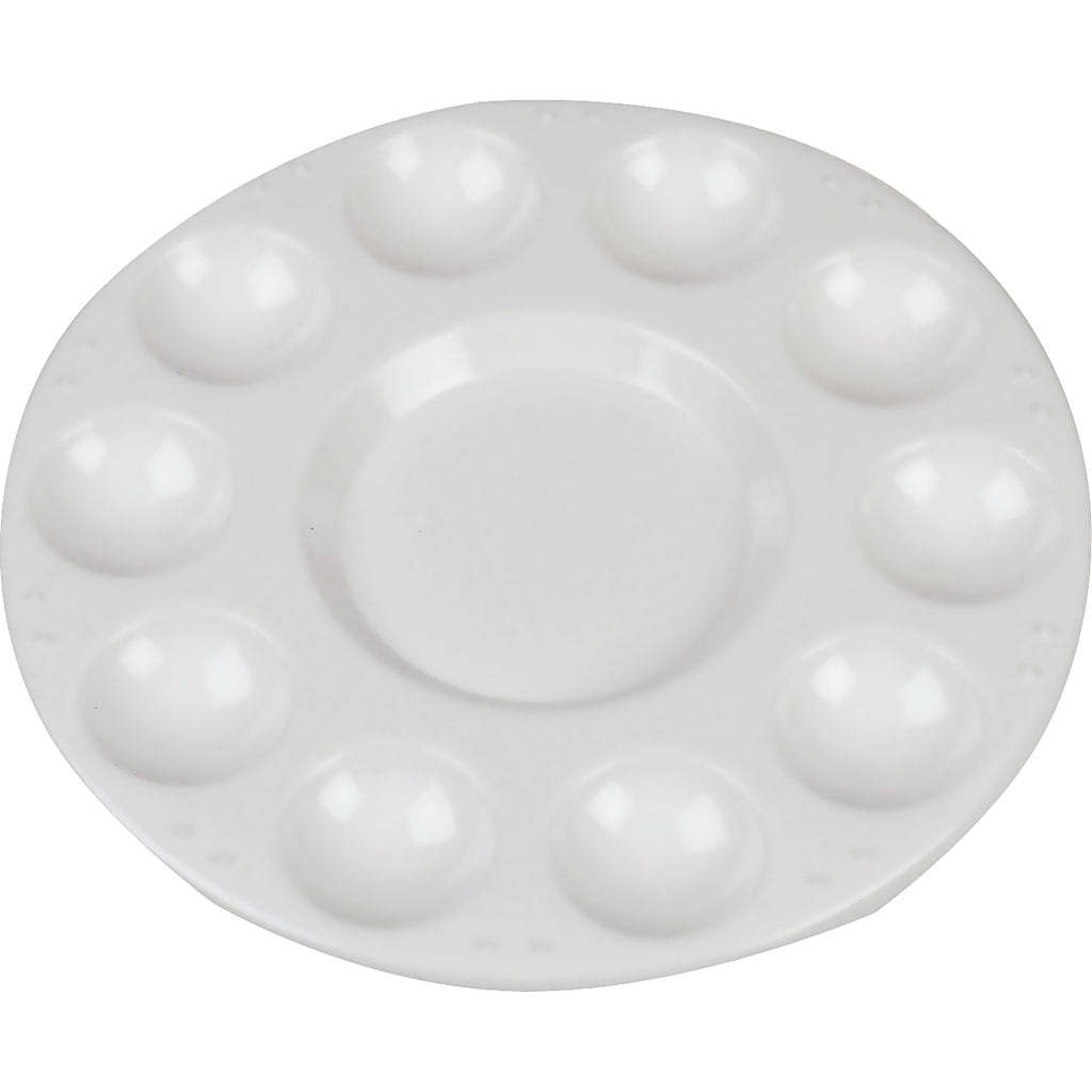 Paleta blanco redondo ⌀ 17 cm — 10 ud