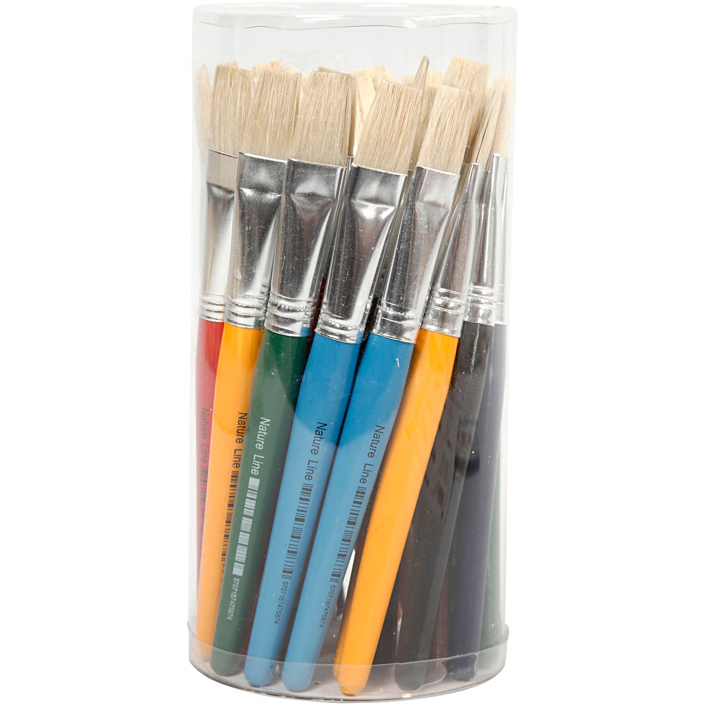 Pinceles infantiles plano L: 19 cm — 30 ud