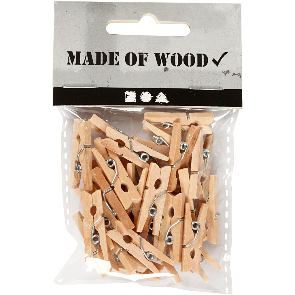 Pinza de madera - 30 unidades