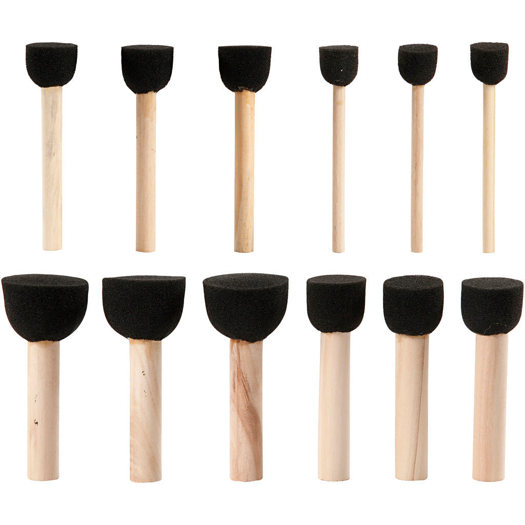Brochas de espuma para plantillas L: 9-10 cm — 12 ud