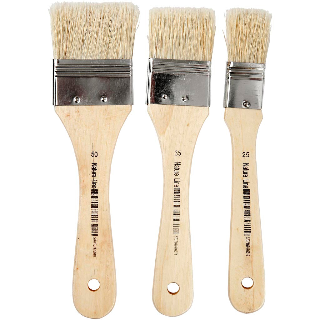 Pinceles para barniz plano L: 19 cm — 3 ud
