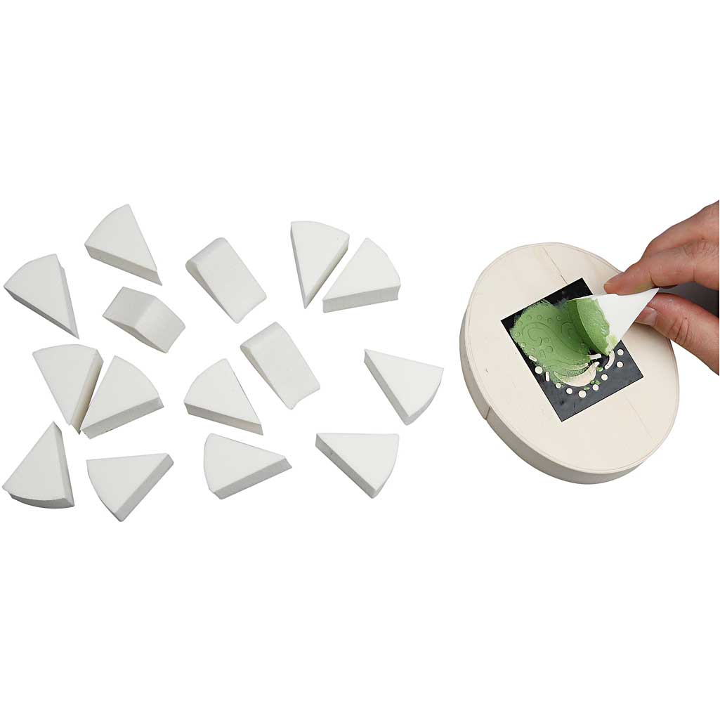 Esponjas para pintura blanco L: 40 mm — 32 ud