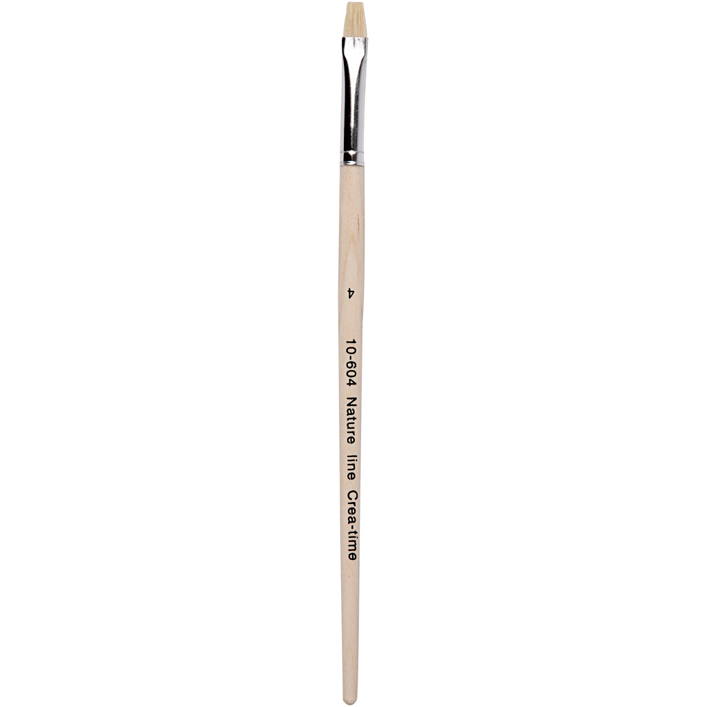 Pinceles Nature Line n.º 4 mango corto L: 18.5 cm — 12 ud