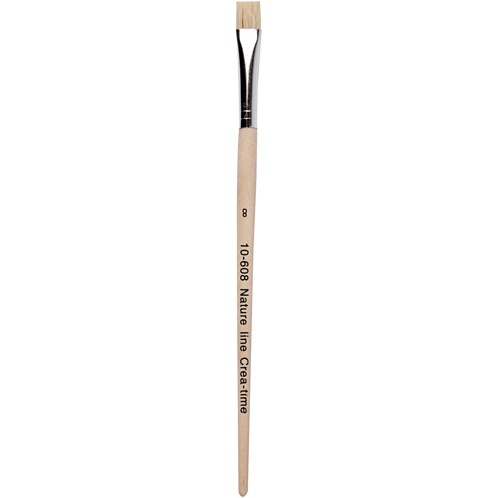 Pinceles Nature Line n.º 8 plano L: 18.5 cm — 12 ud