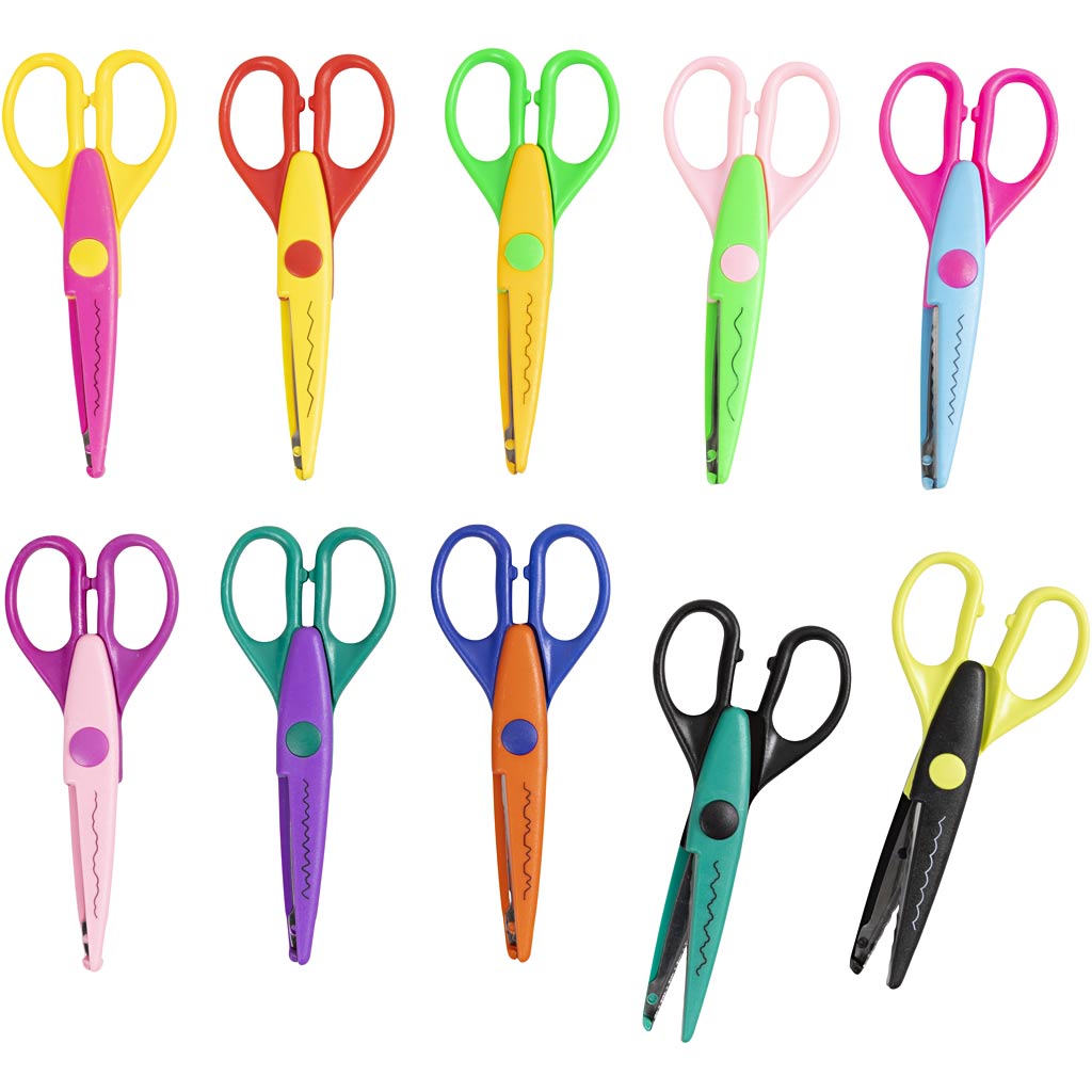Tijeras de filo decorativo L: 16 cm — 10 ud