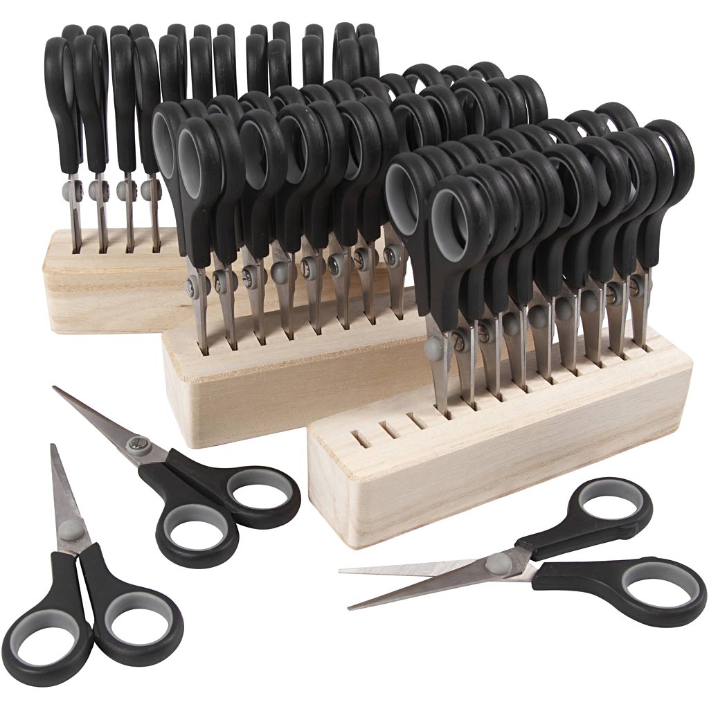 Tijeras infantiles negro (zurdo) L: 14 cm — 1 set