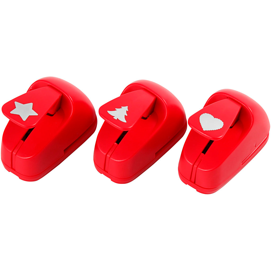Perforadoras de papel rojo 16 mm — 3 ud
