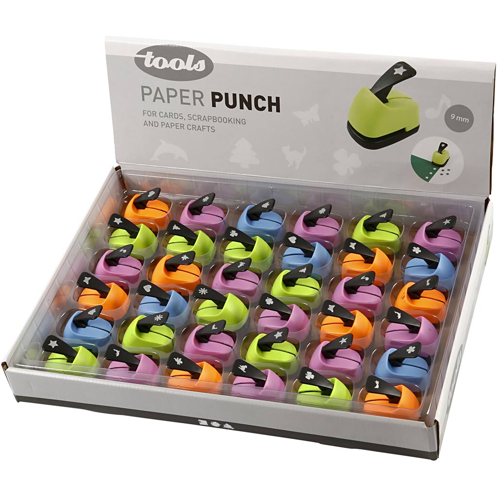 Perforadoras de papel 9 mm — 36 ud
