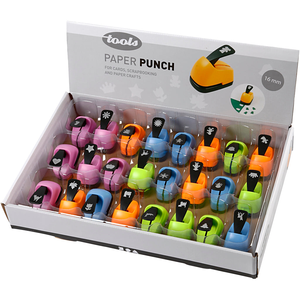 Perforadoras de papel 16 mm — 24 ud